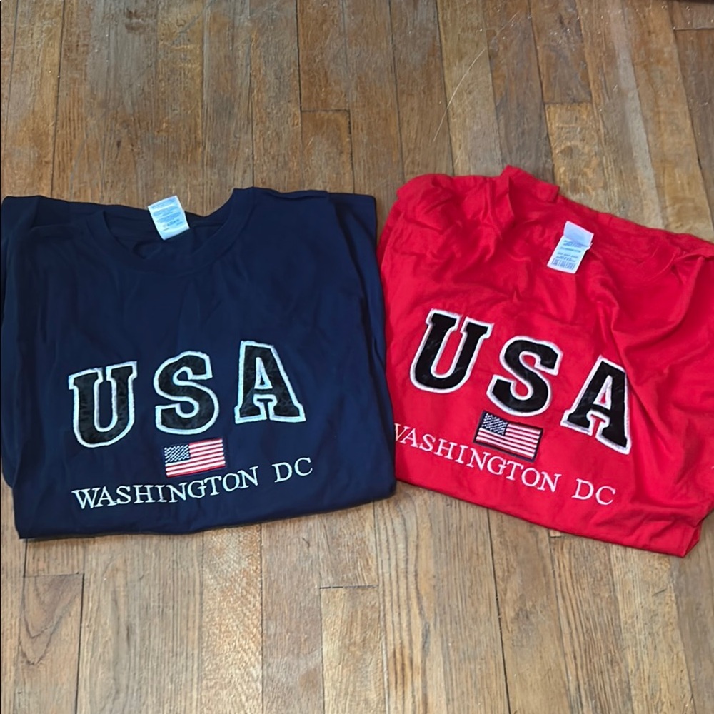 Gildan USA Washington DC T-Shirts - Navy and Red size 2xL